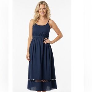 AS u wish navy blue maxi dress size XLarge